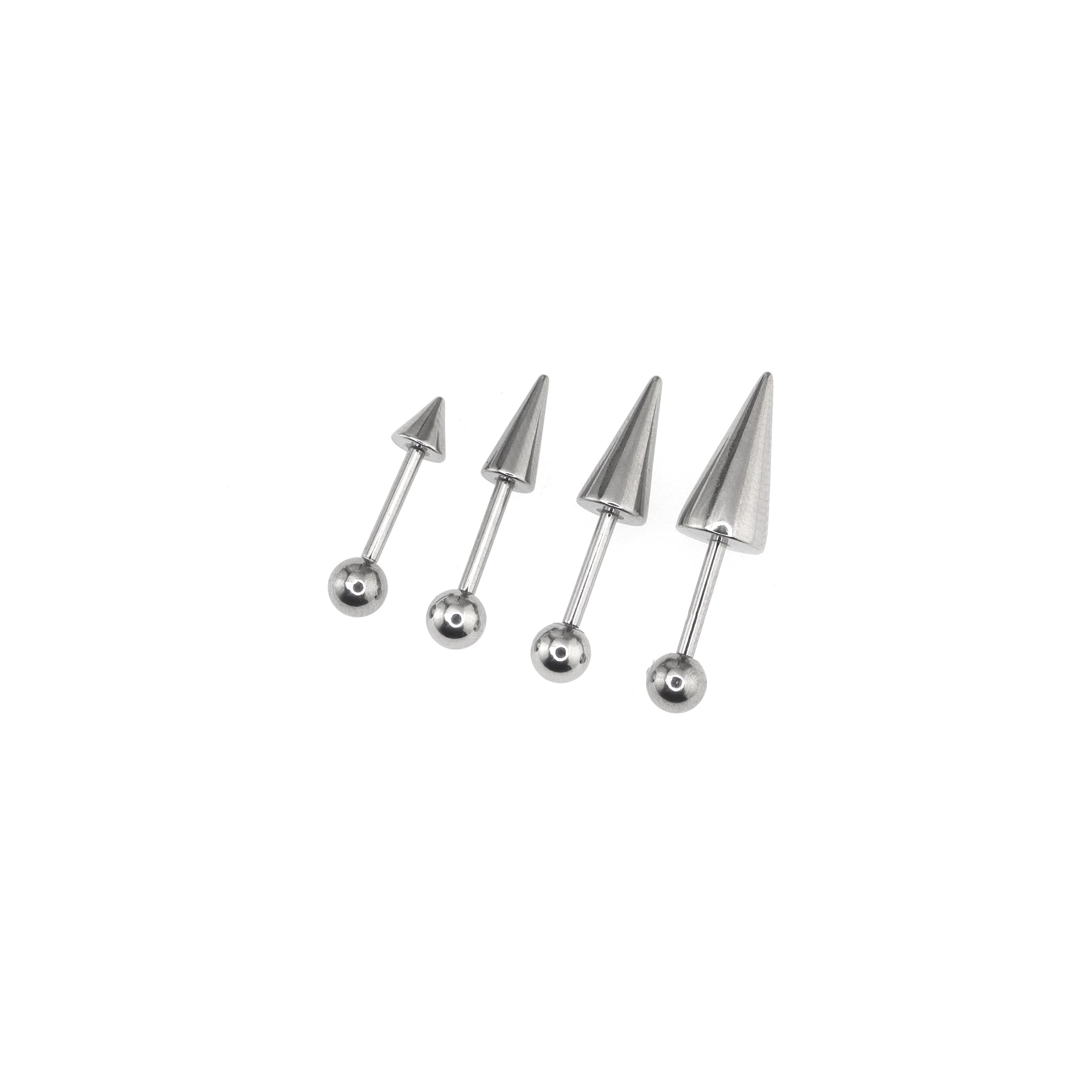 Spike Externally Threaded Stainless Steel Cartilage Stud