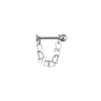 Round Chain & Spike stainless steel Lip Ring