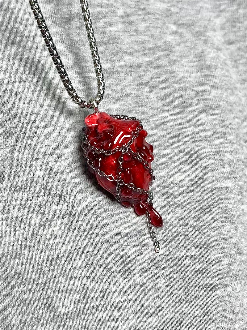 Cthulhu Eye - Beating Dark Heart Necklaces - Cthulhu Eye - Beating Dark Heart Necklaces - Chain Throb by CRUXJEWELRY