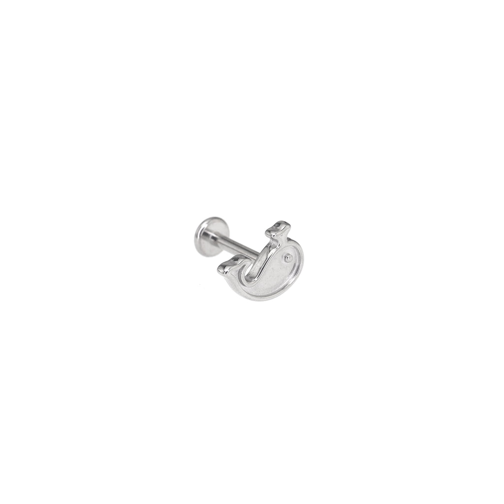 Whale Internally Threaded Stainless Steel Ear Studs