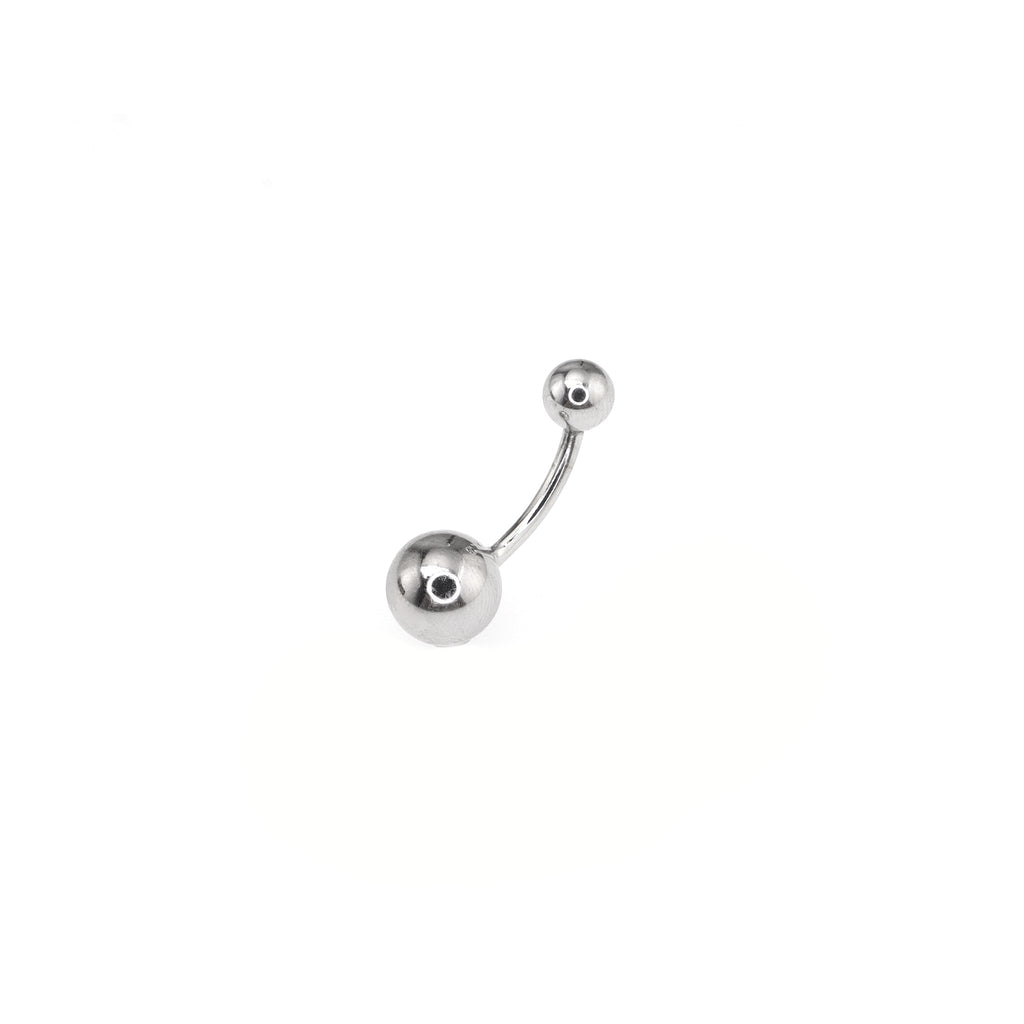 Sterling Silver Basic Curved Navel Ring