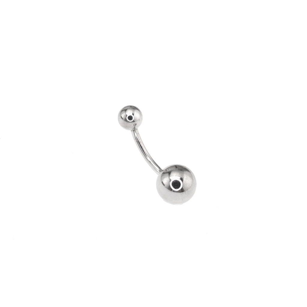 Sterling Silver Basic Curved Navel Ring