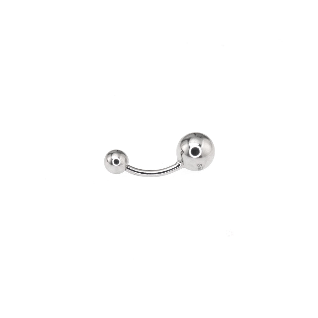 Sterling Silver Basic Curved Navel Ring