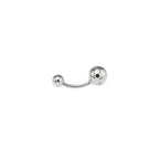 Sterling Silver Basic Curved Navel Ring