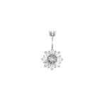 Sterling Silver Snowflake Navel Ring