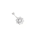 Sterling Silver Snowflake Navel Ring