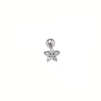 CZ Star External Thread Stainless Steel Ear Stud