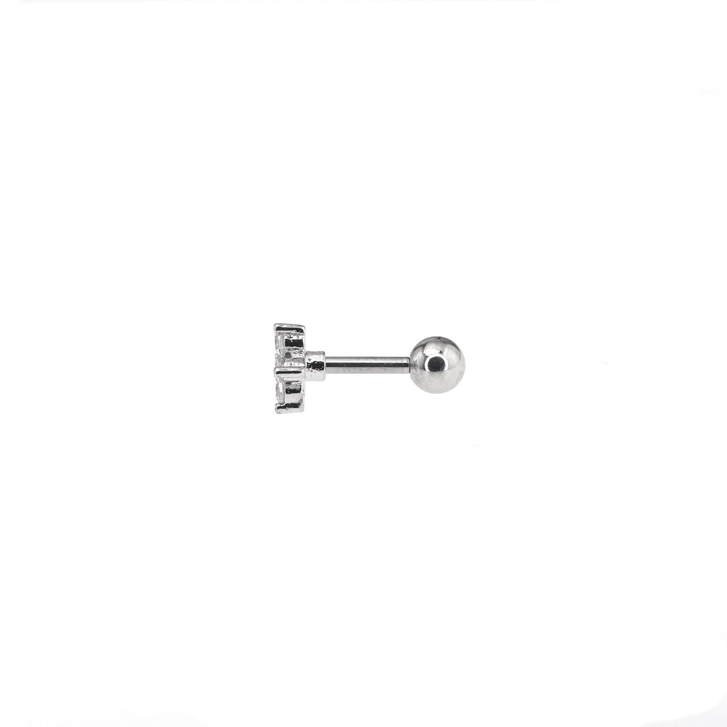 CZ Star External Thread Stainless Steel Ear Stud
