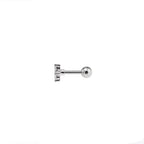 CZ Star External Thread Stainless Steel Ear Stud