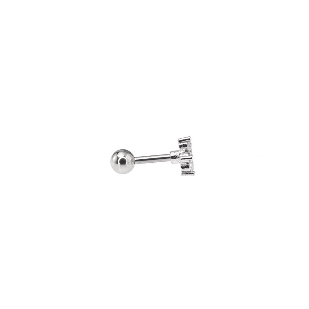 CZ Star External Thread Stainless Steel Ear Stud