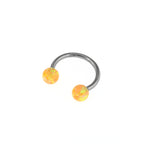 Opal Internally threaded Titanium  Horseshoe Ring