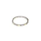Side Set Baguette CZ Titanium Segment Ring
