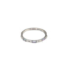Side Set Baguette CZ Titanium Segment Ring