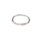 Side Set Baguette CZ Titanium Segment Ring