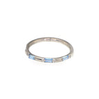 Side Set Baguette CZ Titanium Segment Ring