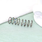 Side Set Baguette CZ Titanium Segment Ring