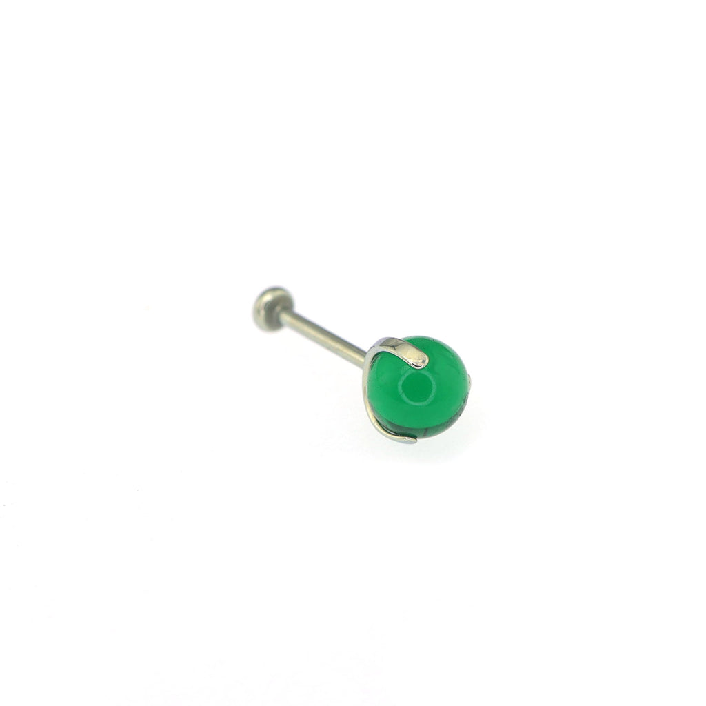 CZ Ball Titanium Threadless Pin