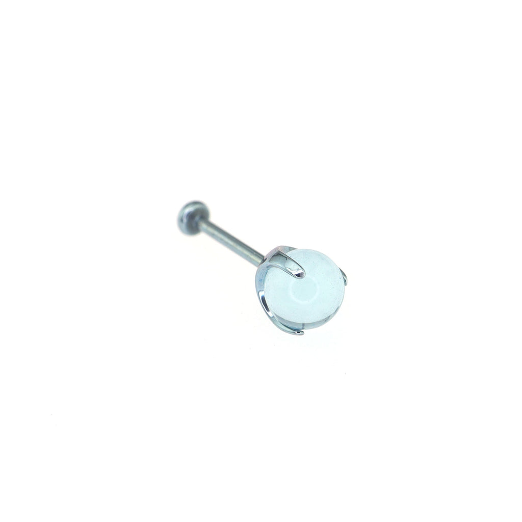 CZ Ball Titanium Threadless Pin