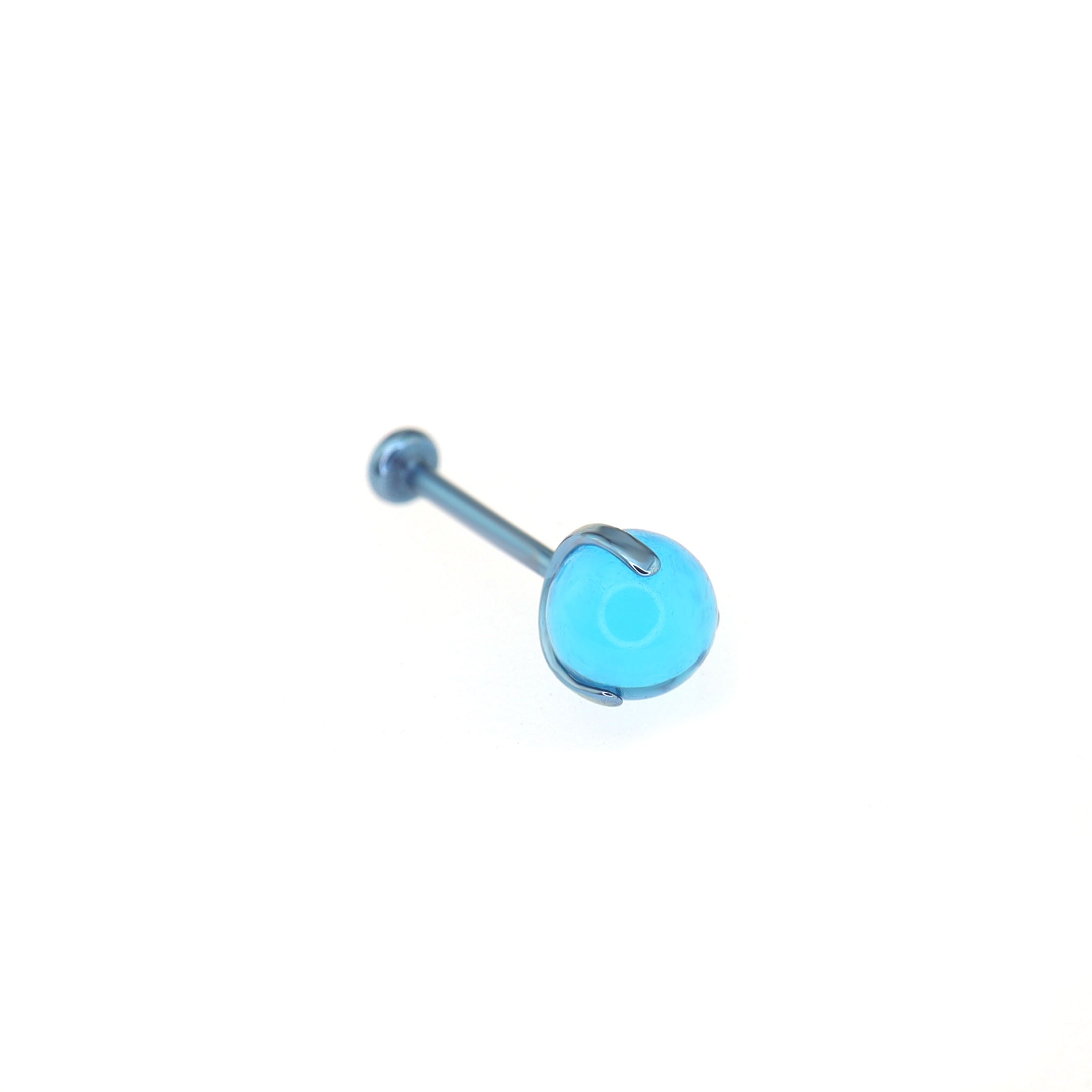 CZ Ball Titanium Threadless Pin