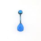 Teardrop Opal Titanium Belly Ring