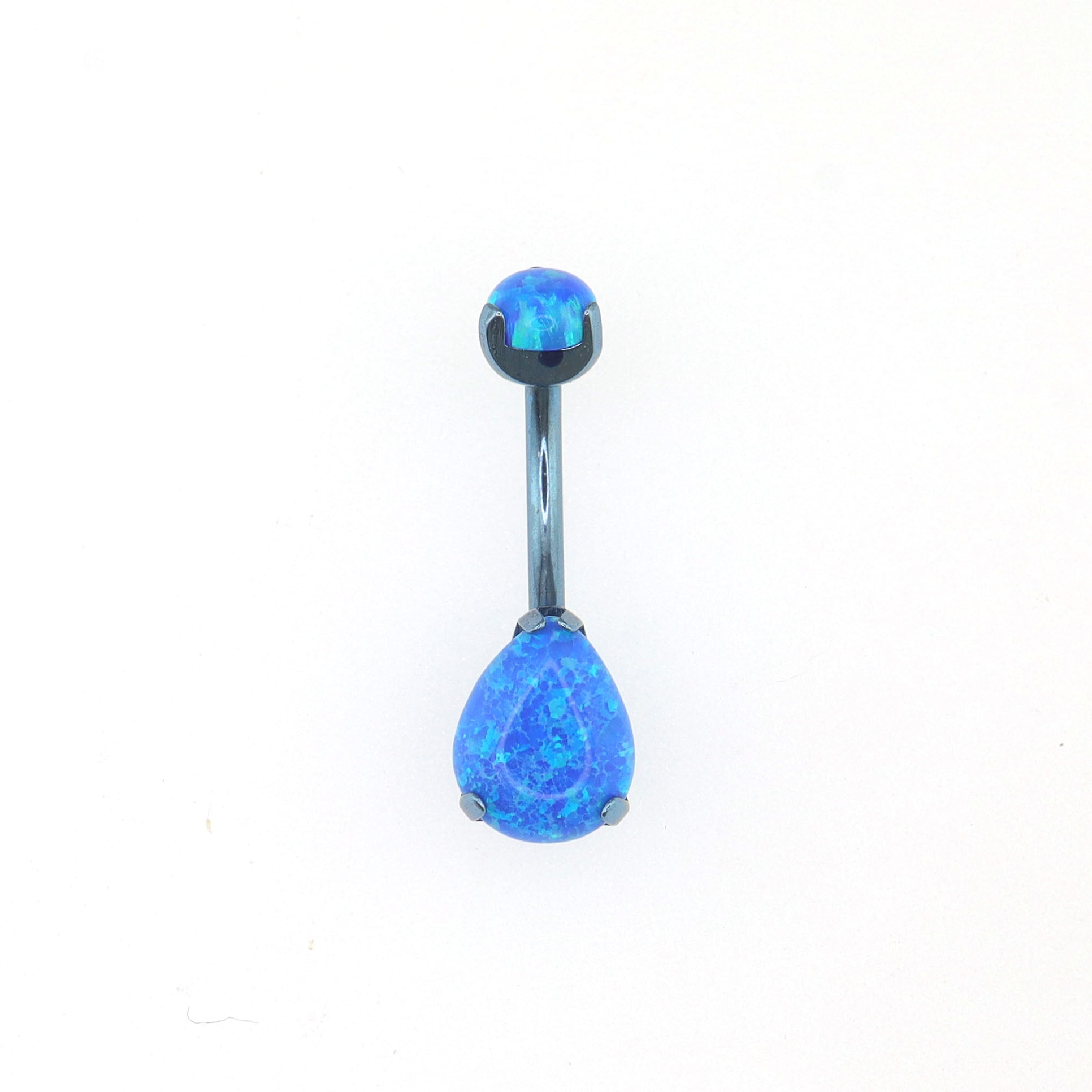 Teardrop Opal Titanium Belly Ring