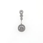 Four CZ S925 Sterling Silver Belly Ring