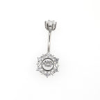 Snowflake CZ S925 Sterling Silver Belly Ring