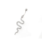 Serpent CZ S925 Sterling Silver Belly Ring