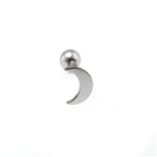 Moon stainless steel Tongue Stud