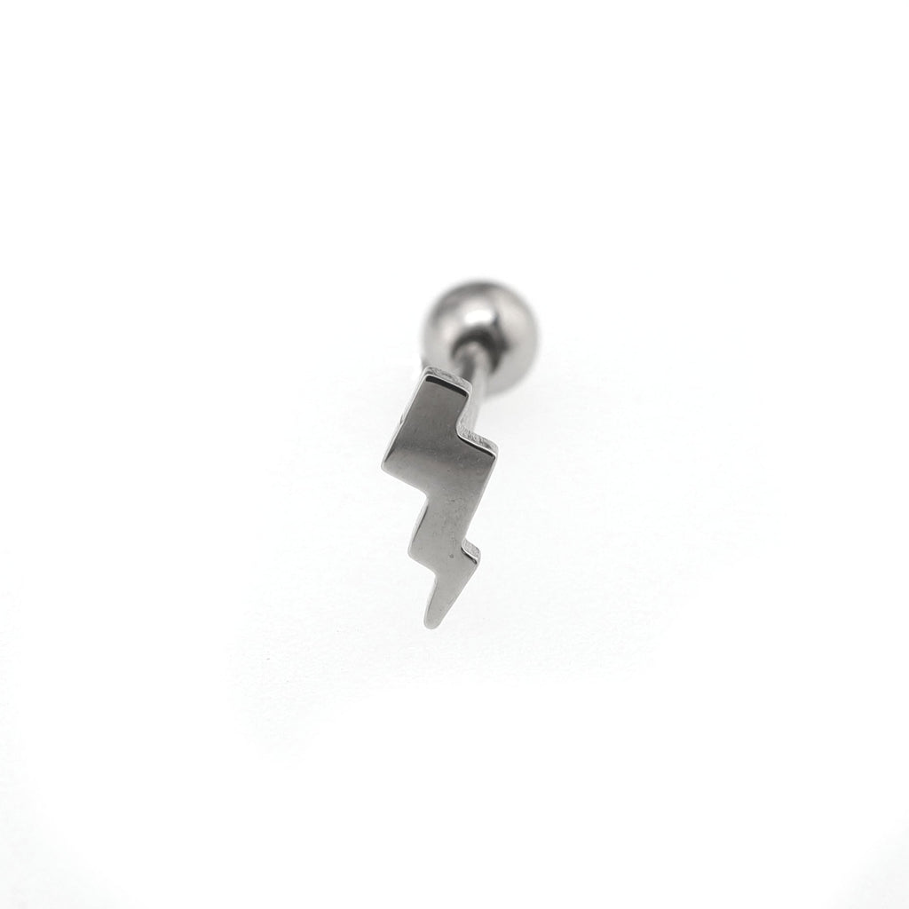 Lightning Bolt Stainless steel Tongue Stud