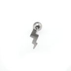 Lightning Bolt Stainless steel Tongue Stud