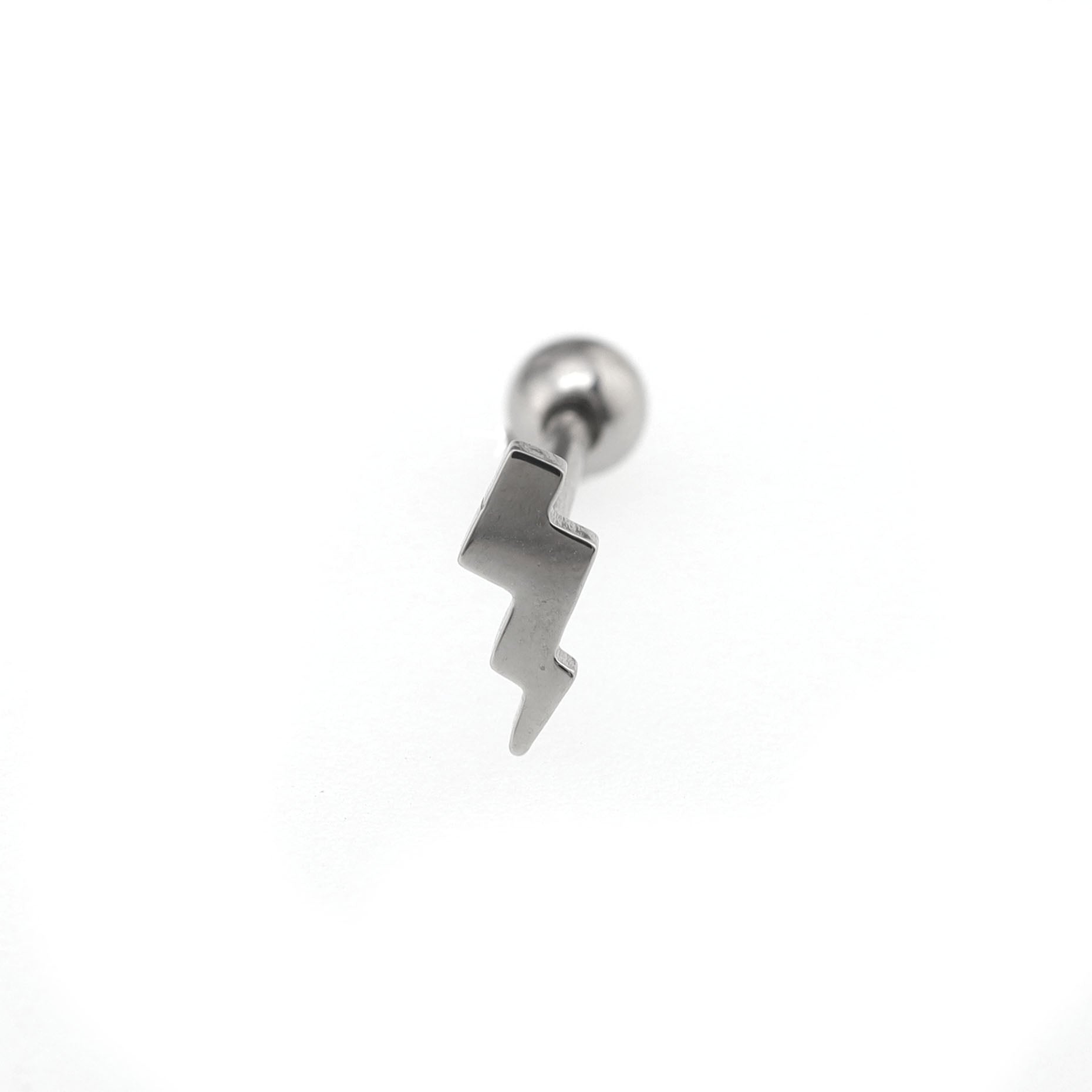 Lightning Bolt Stainless steel Tongue Stud