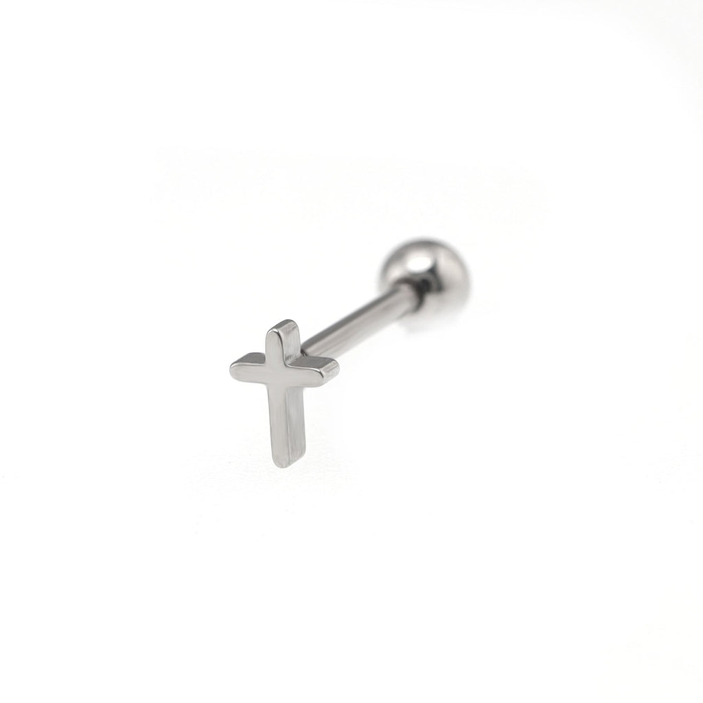 Cross Stainless steel Tongue Stud