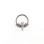 Bat CZ Stainless Steel Clicker Nose Ring