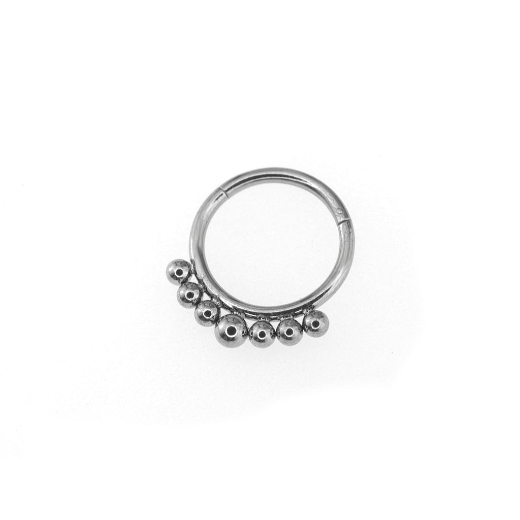 16G Small ball stainless steel Serpent Ring