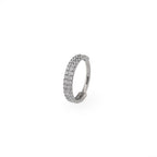 16G Double Layer CZ Titanium Segment Hoop