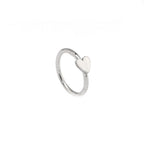 Heart Sterling Silver stainless steel Segment Hoop