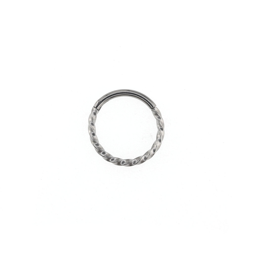 16G Twisted Rope Stainless Steel Segment Hoop