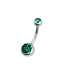 9PCS Crystal Rhinestone Belly Stainless Steel Navel Ring Set