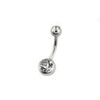 9PCS Crystal Rhinestone Belly Stainless Steel Navel Ring Set
