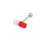 10PCS Funny Pill Acrylic Tongue Barbell Set