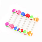 6PCS Heart Shaped Acrylic Barbell Studs Set