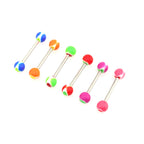 6PCS Heart Shaped Acrylic Barbell Studs Set