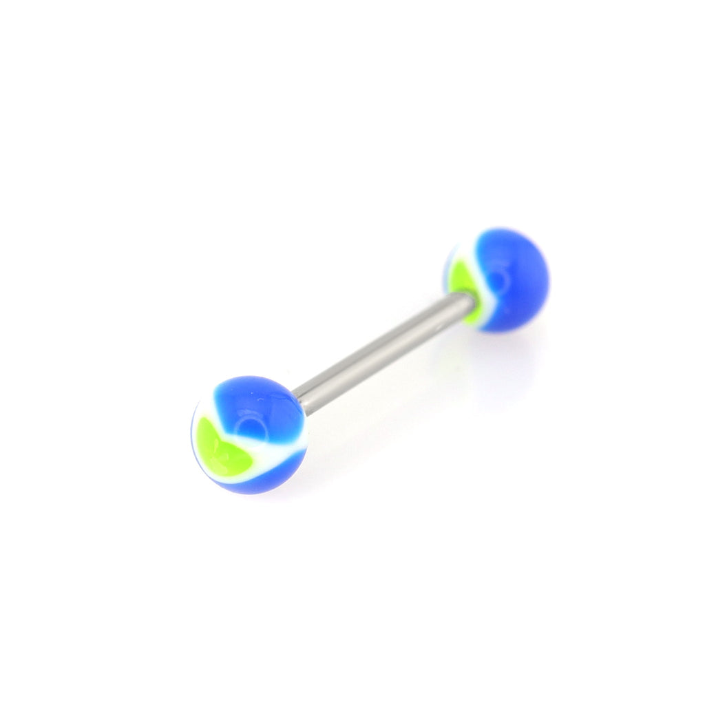 6PCS Heart Shaped Acrylic Barbell Studs Set