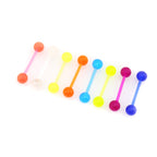 8PCS Glow in the Dark Acrylic barbell studs Set