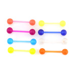 8PCS Glow in the Dark Acrylic barbell studs Set