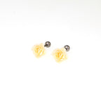 PAIR OF Yellow Rose Titanium Ear Studs