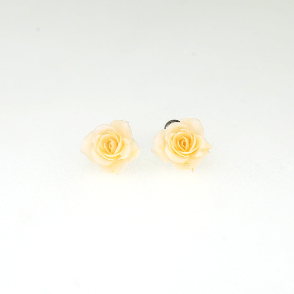 PAIR OF Yellow Rose Titanium Ear Studs