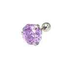 6mm Rose Cut CZ Sparkling Ear Stud