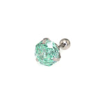 6mm Rose Cut CZ Sparkling Ear Stud